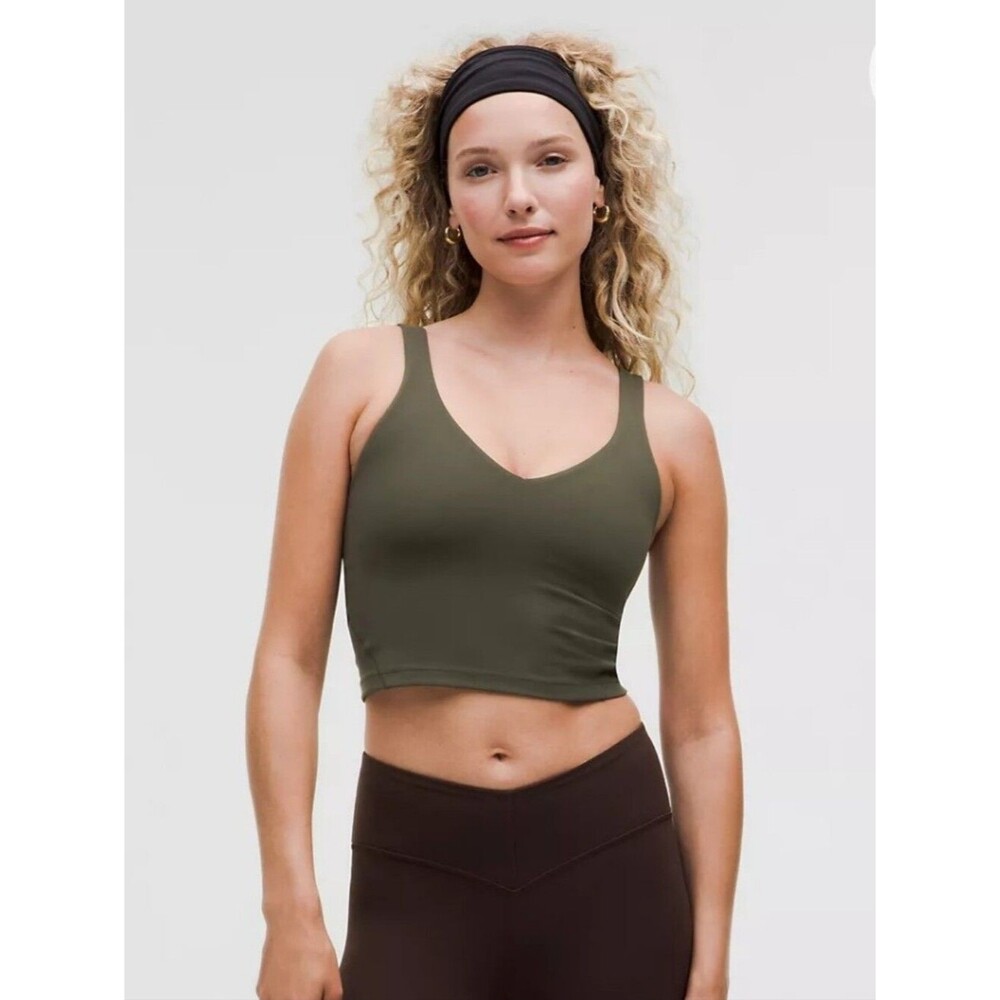 Lululemon NEW Align Tank Top Dark Olive 2 Light Support Altheisure Yoga Pilates